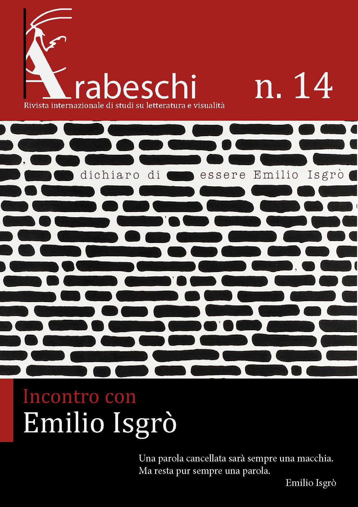 Copertina del numero Arabeschi n. 14